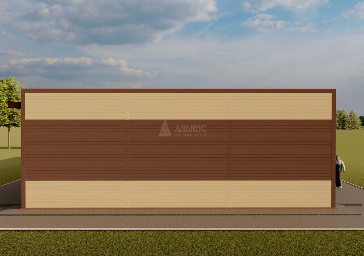 3D визуализация Проект магазина из сэндвич-панелей - фото 8