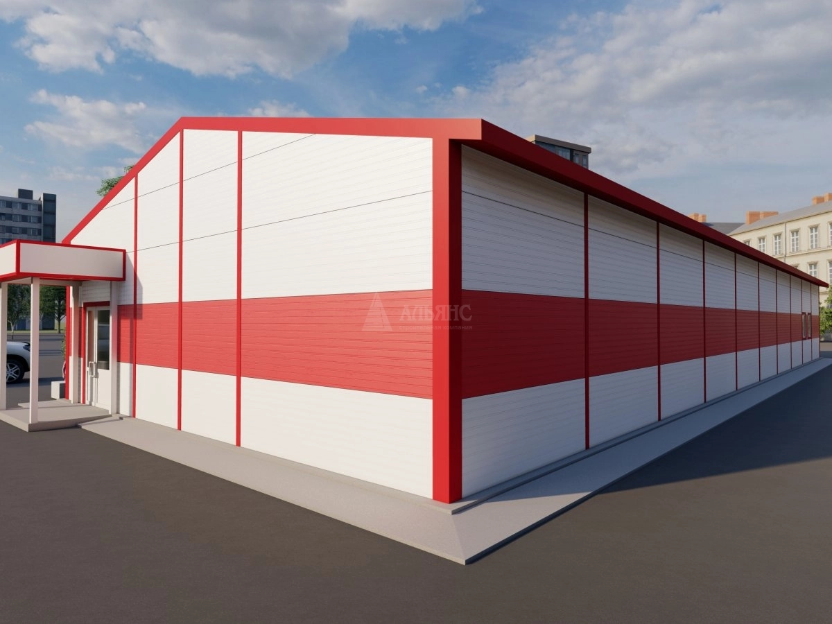 3D визуализация Магазин из сэндвич-панелей - фото 3