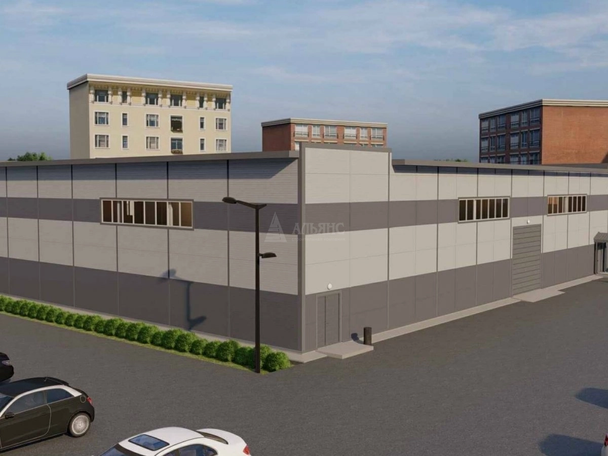 3D визуализация Производственное здание с АБК из сэндвич-панелей - фото 5