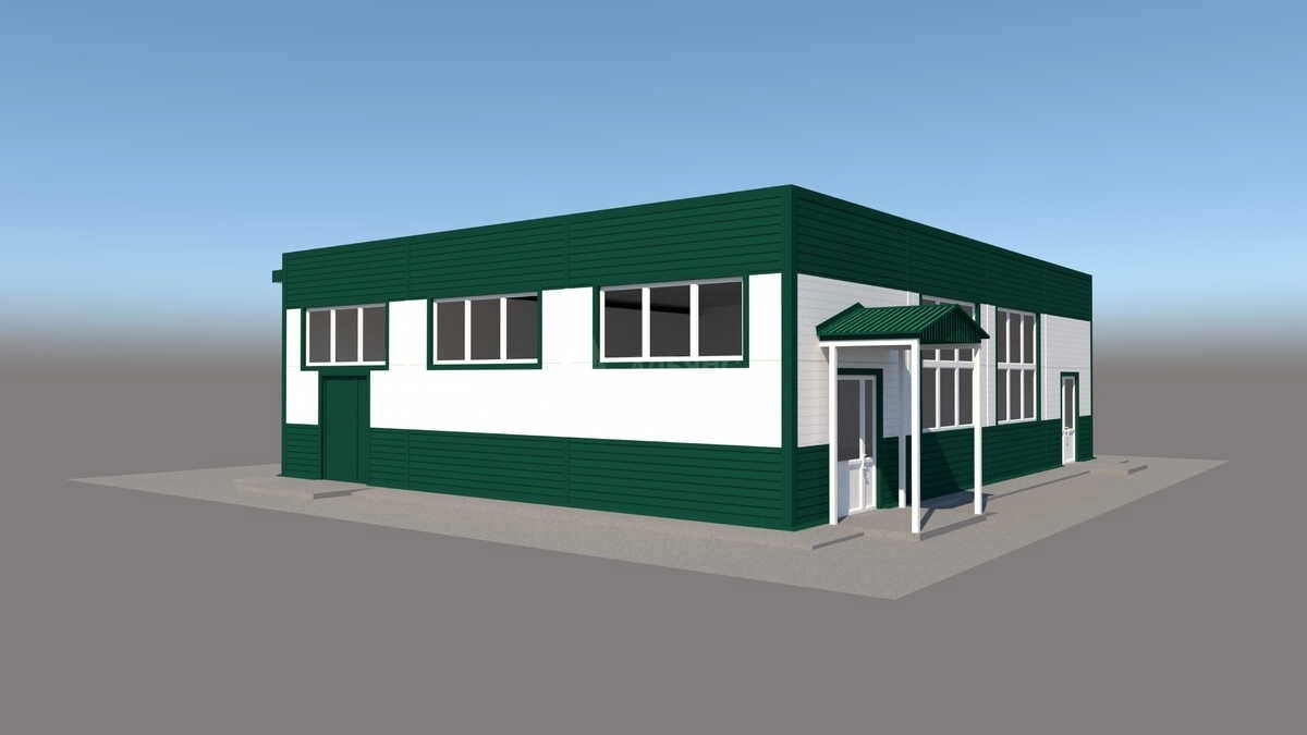 3D визуализация Магазин из сэндвич-панелей - фото 12