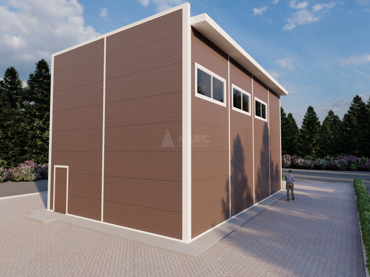 3D визуализация Оздоровительный центр из сэндвич-панелей - фото 4