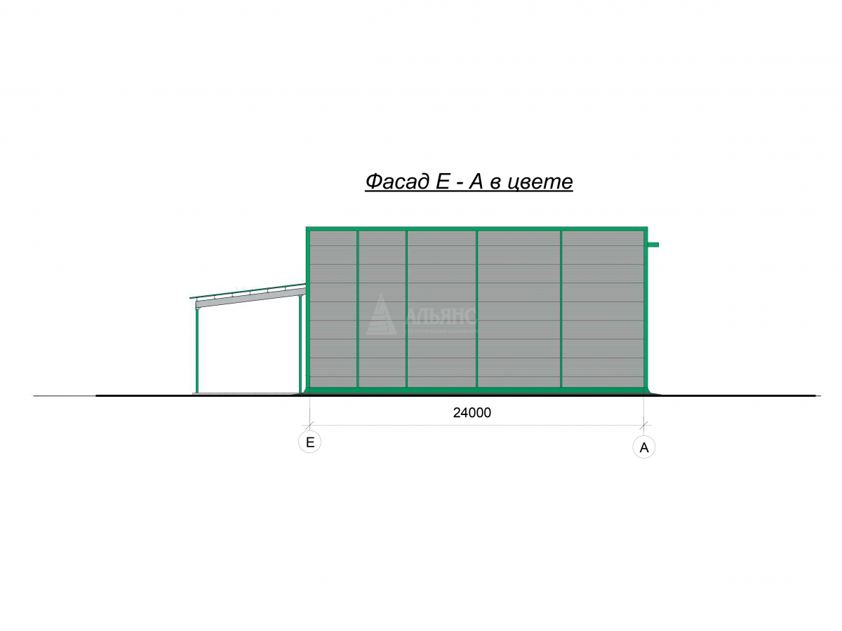 3D визуализация Каркасный склад из сэндвич-панелей - фото 7